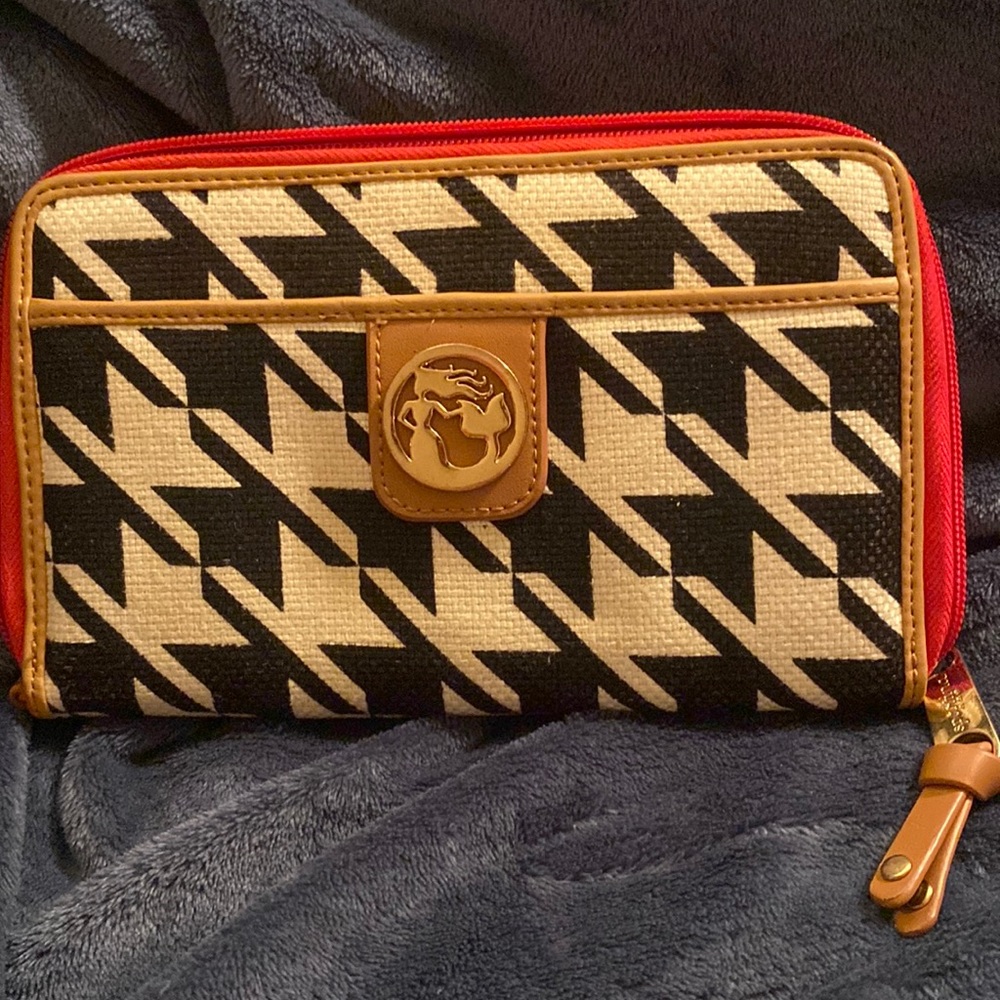 Spartina 449 Natural Linen & Genuine Leather Wallet